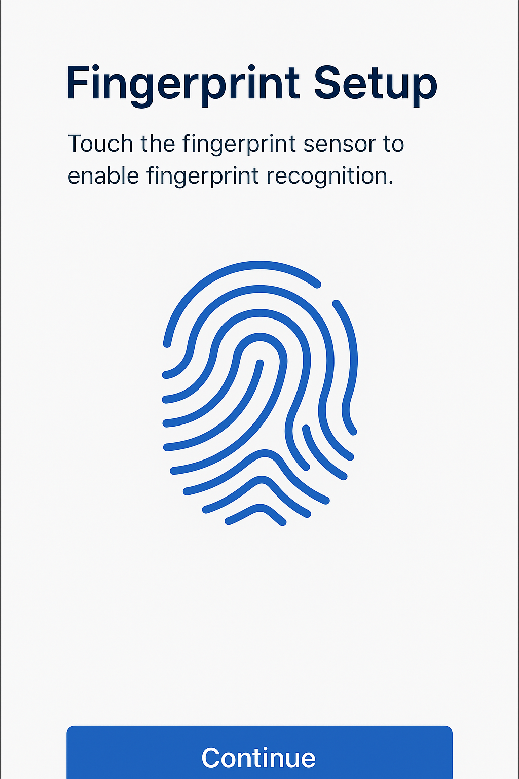 Fingerprint setup