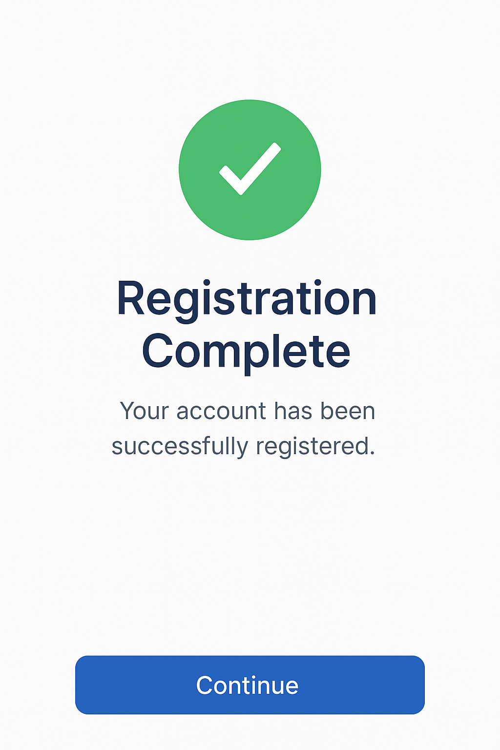Registration complete