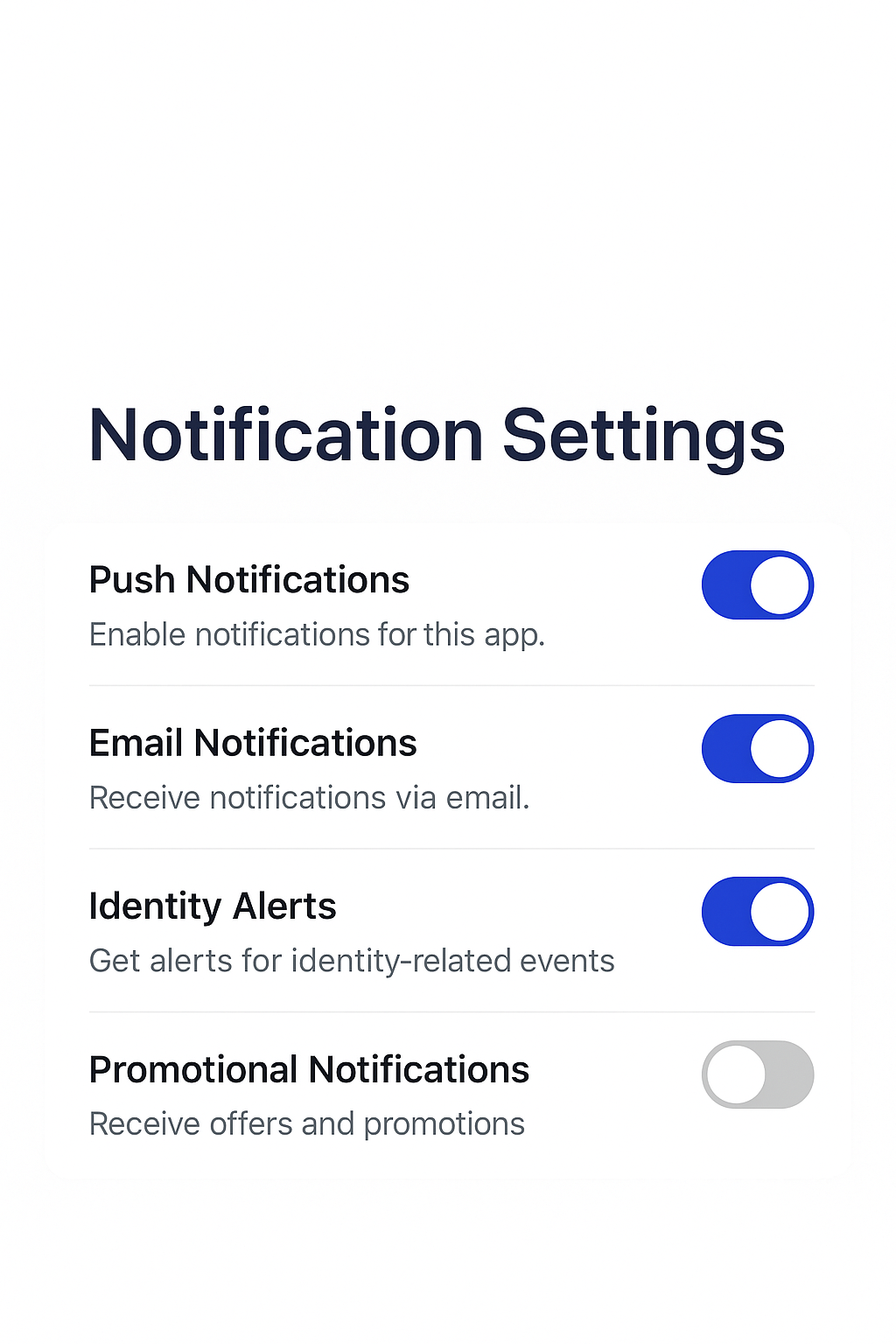 Notification settings